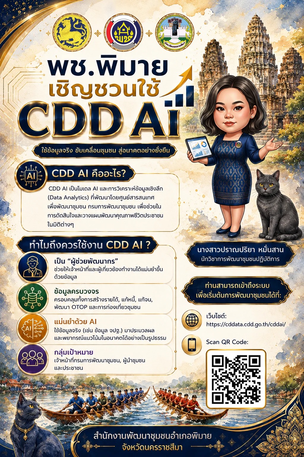 พช.พิมาย ชวนใช้ CDD AI ขับเคลื่อนชุมชนไทยให้ยั่งยืน!